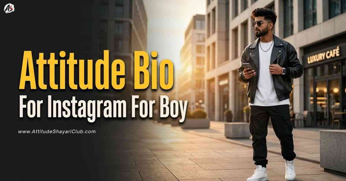 Attitude Bio For Instagram For Boy​