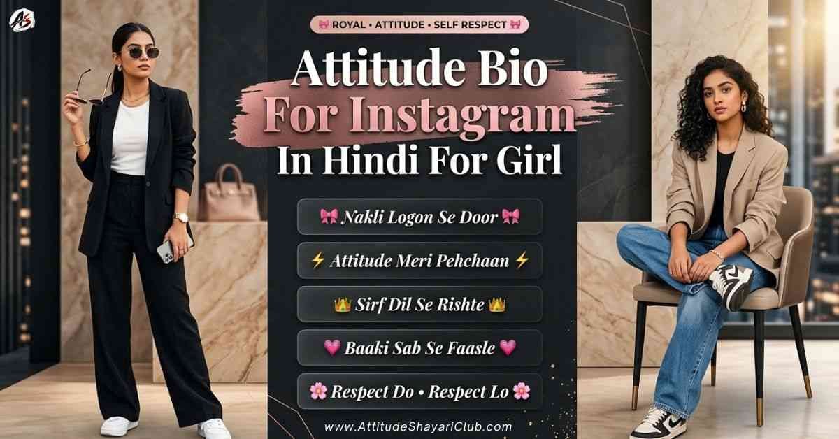 Attitude Bio For Instagram In Hindi For Girl​