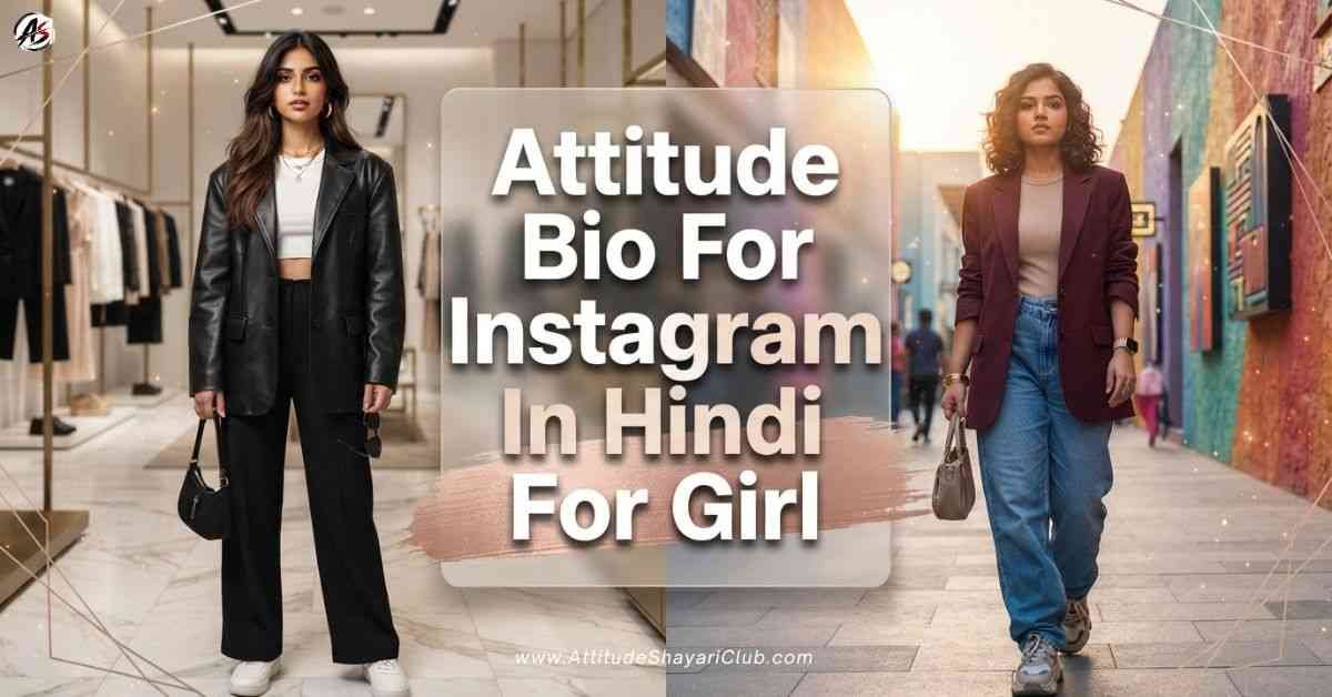 Attitude Bio For Instagram In Hindi For Girl​