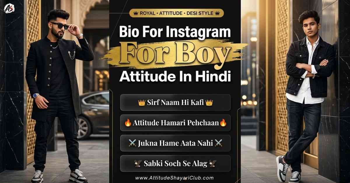 Attitude Bio For Instagram In Hindi For Girl​
