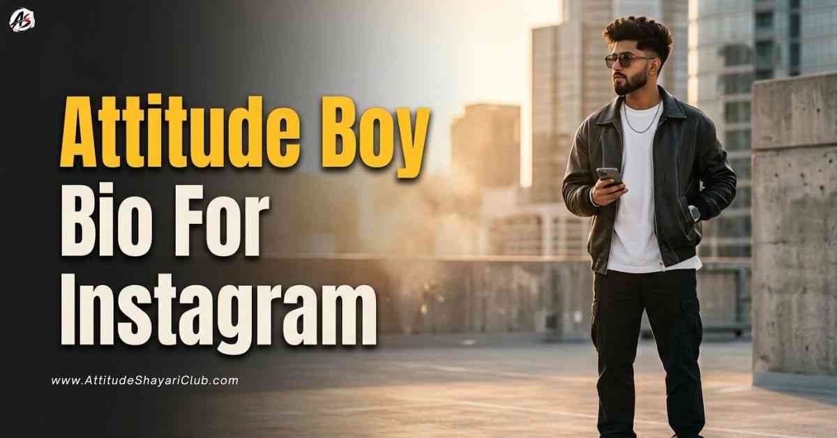 Attitude Boy Bio For Instagram​
