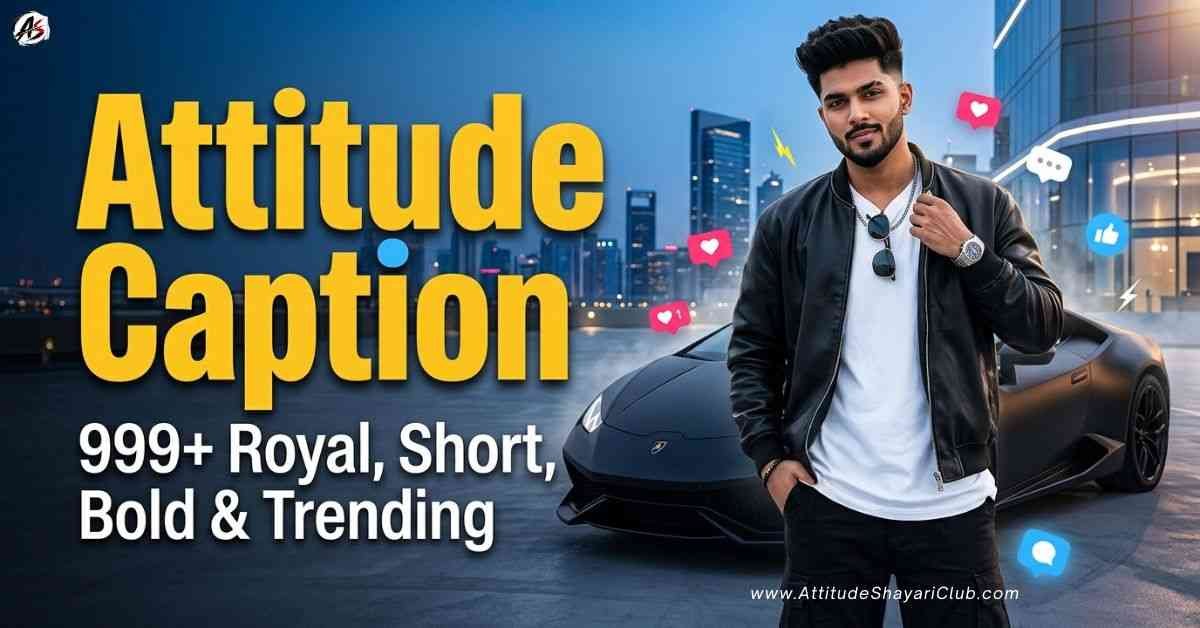 Attitude Caption 999+ Royal, Short, Bold & Trending Captions