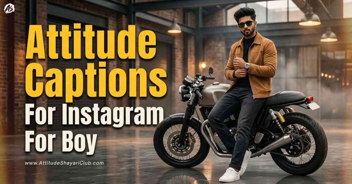 Attitude Captions For Instagram For Boy​