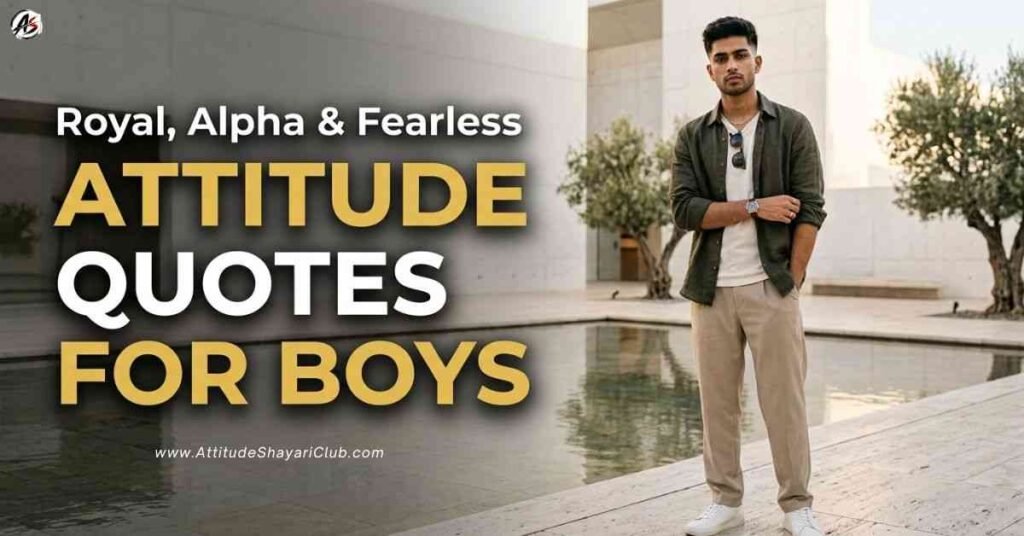 Attitude Quotes For Boys Royal, Alpha & Fearless एटीट्यूड कोट्स