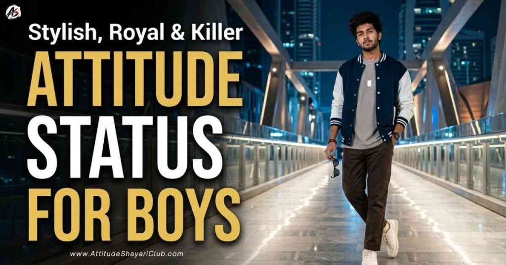 Attitude Status For Boys In Hindi Stylish, Royal & Killer Status
