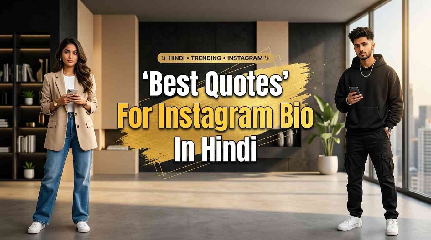 Best Quotes For Instagram Bio In Hindi​