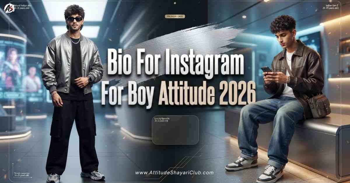 Bio For Instagram For Boy Attitude 2026