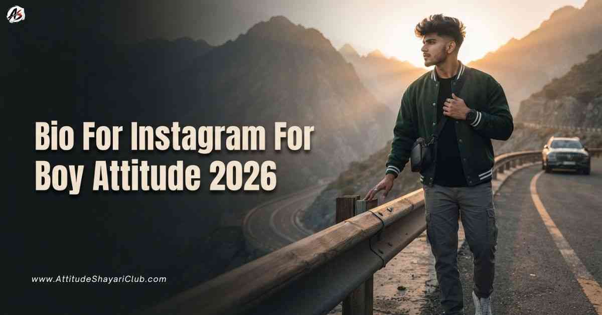 Bio For Instagram For Boy Attitude 2026