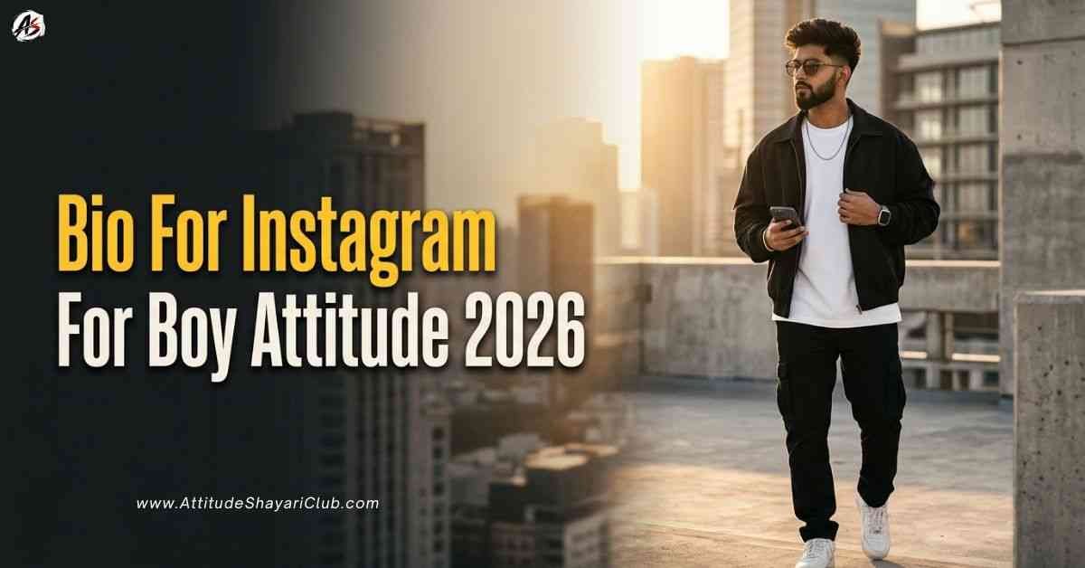 Bio For Instagram For Boy Attitude 2026