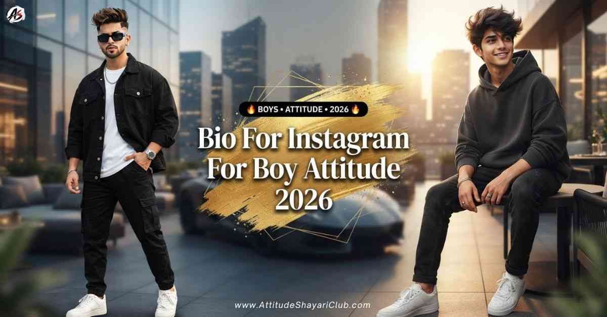 Bio For Instagram For Boy Attitude 2026​