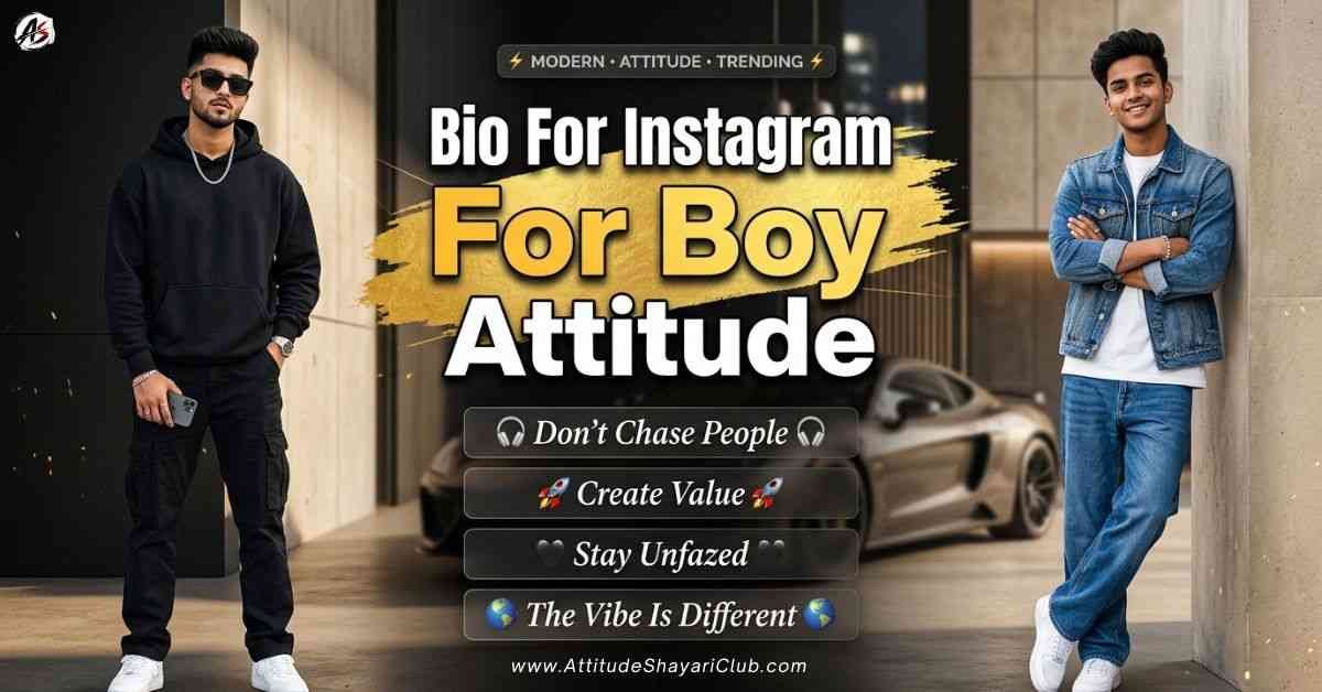Bio For Instagram For Boy Attitude​