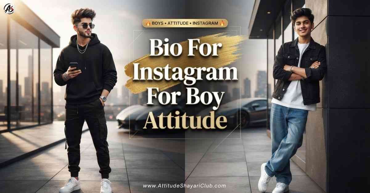 Bio For Instagram For Boy Attitude​