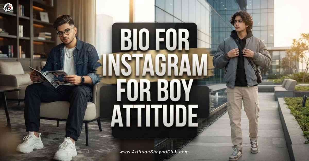 Bio For Instagram For Boy Attitude​