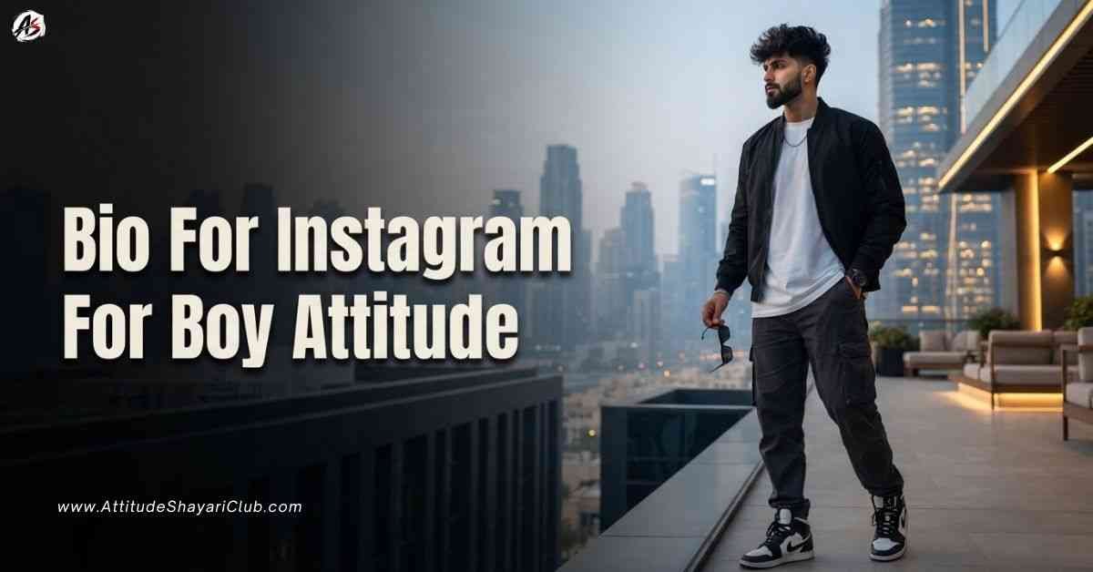 Bio For Instagram For Boy Attitude​