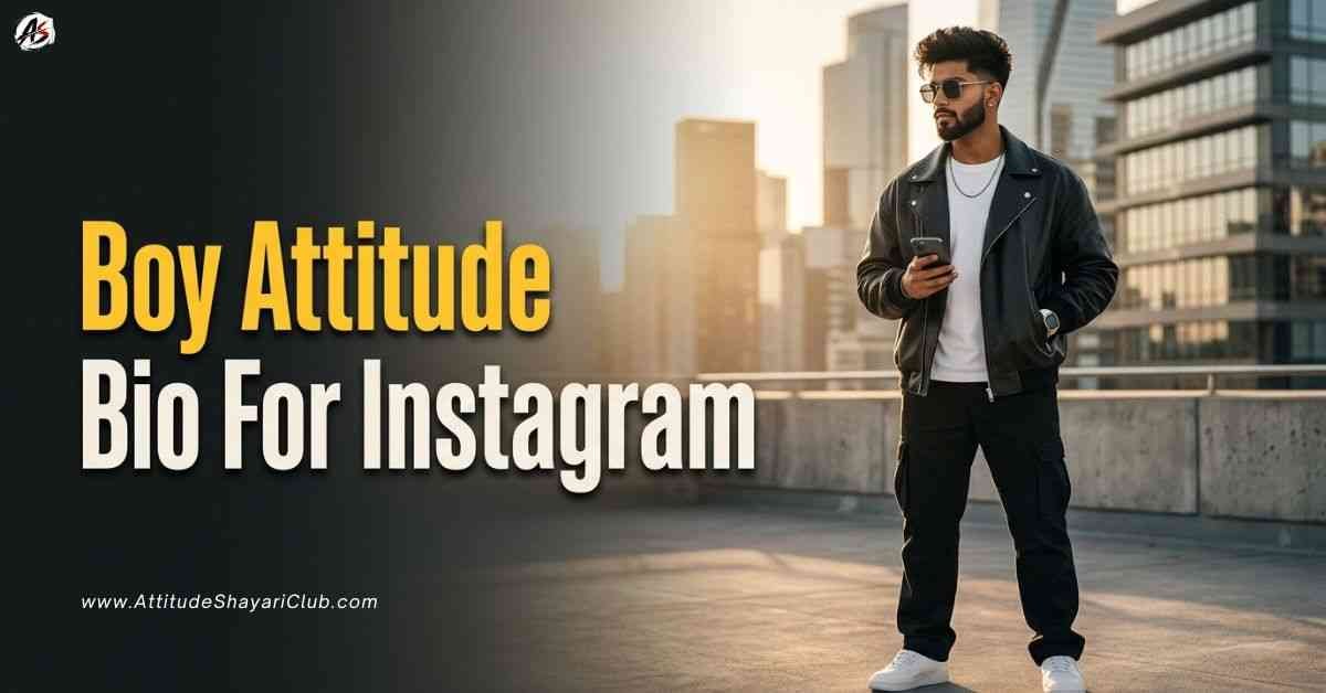Boy Attitude Bio For Instagram​