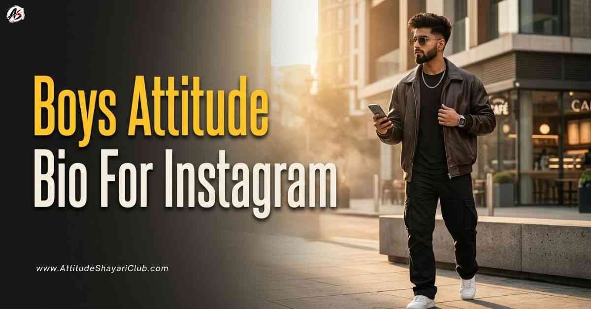 Boys Attitude Bio For Instagram​