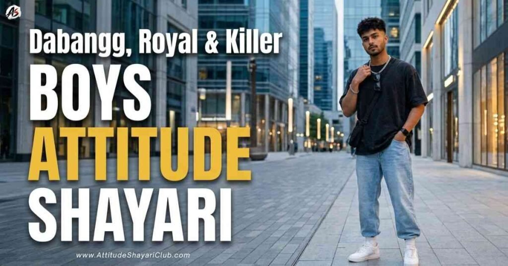 Boys Attitude Shayari In Hindi Dabangg, Royal & Killer एटीट्यूड शायरी