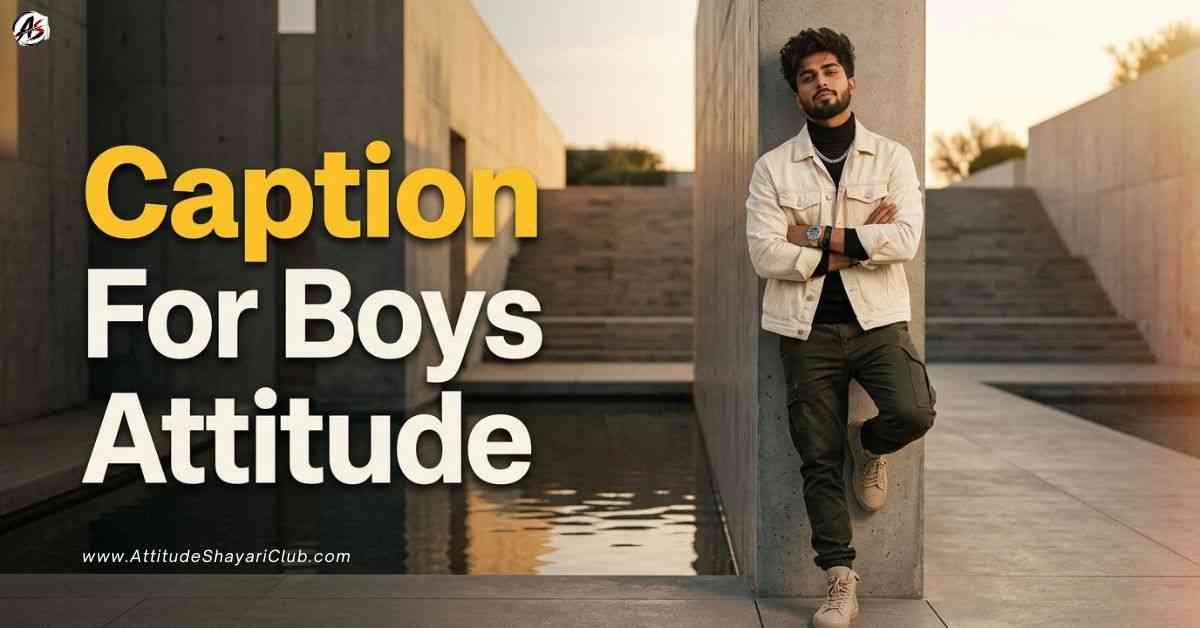 Caption For Boys Attitude​