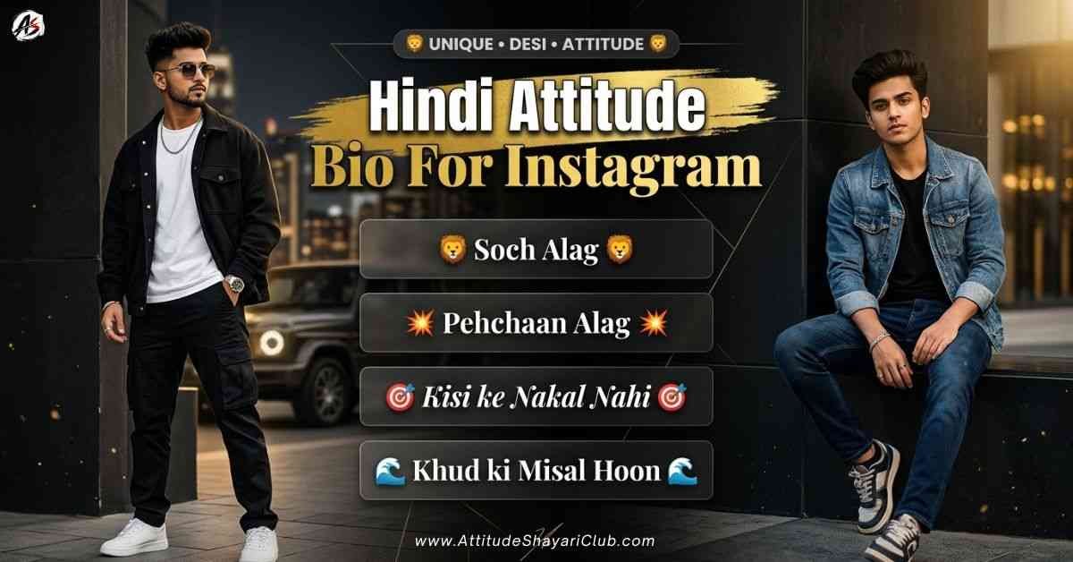 Hindi Attitude Bio For Instagram​