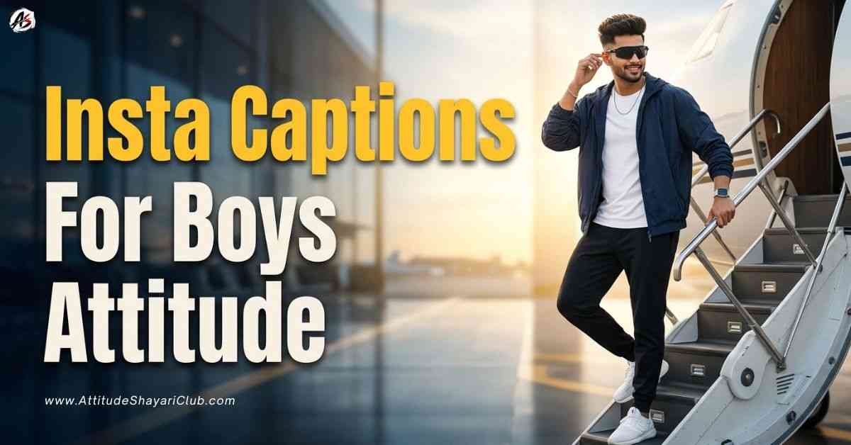 Insta Captions For Boys Attitude​