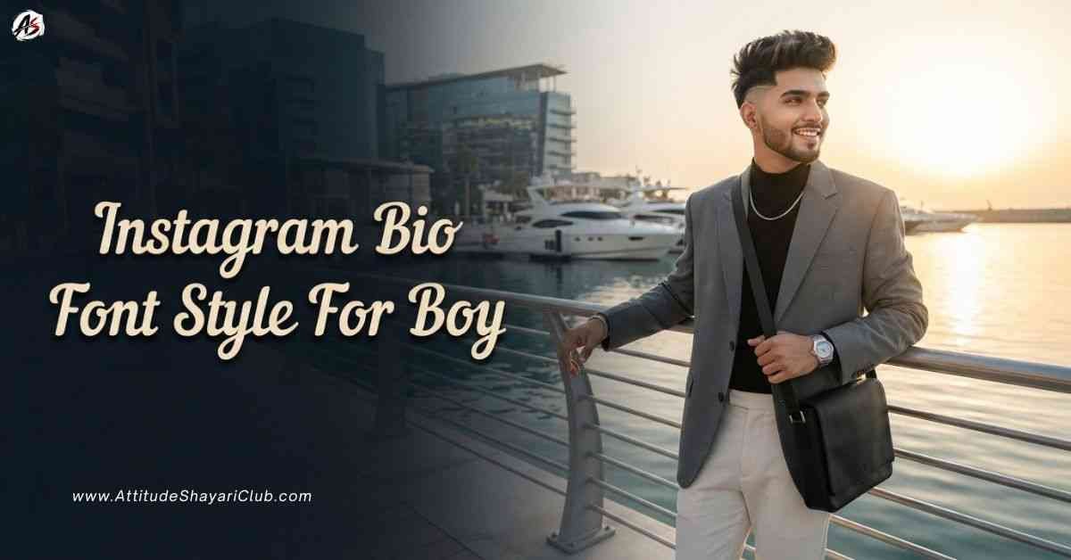 Instagram Bio Font Style For Boy