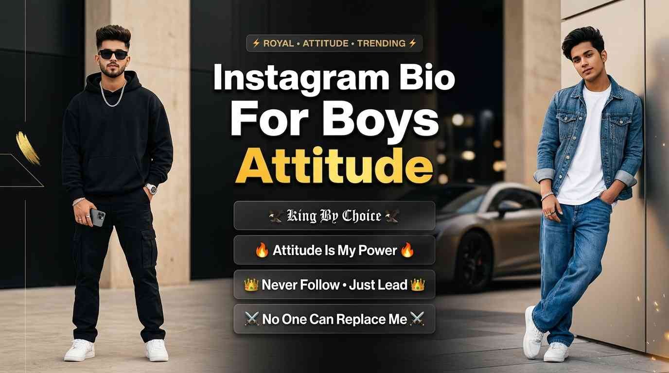 Instagram Bio For Boys Attitude​
