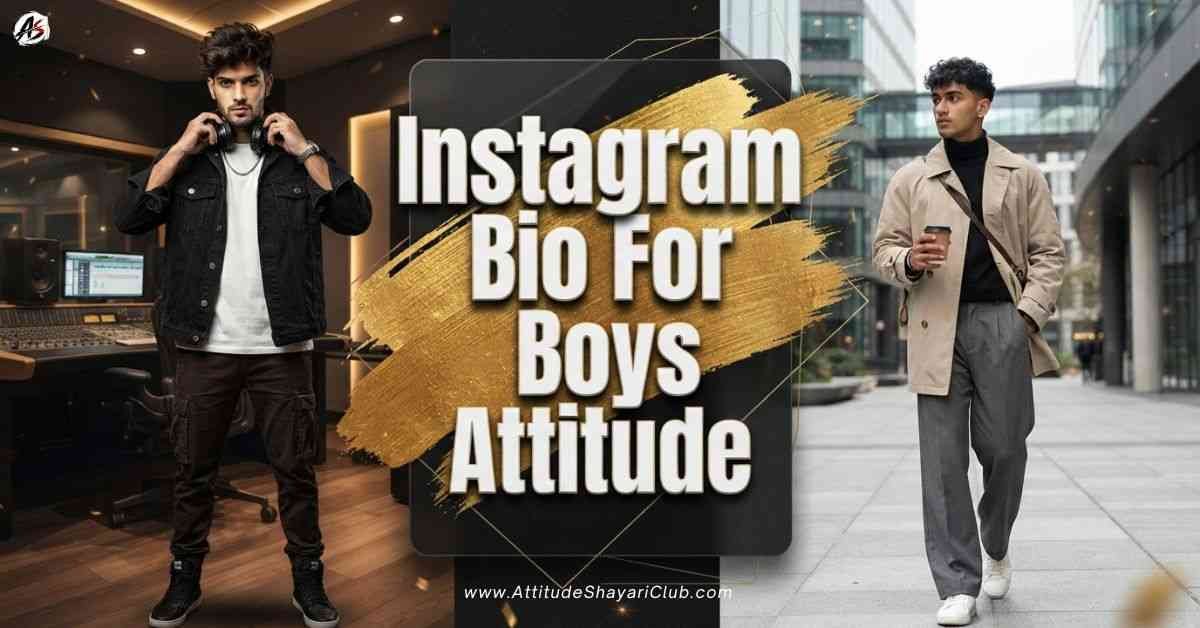 Instagram Bio For Boys Attitude​