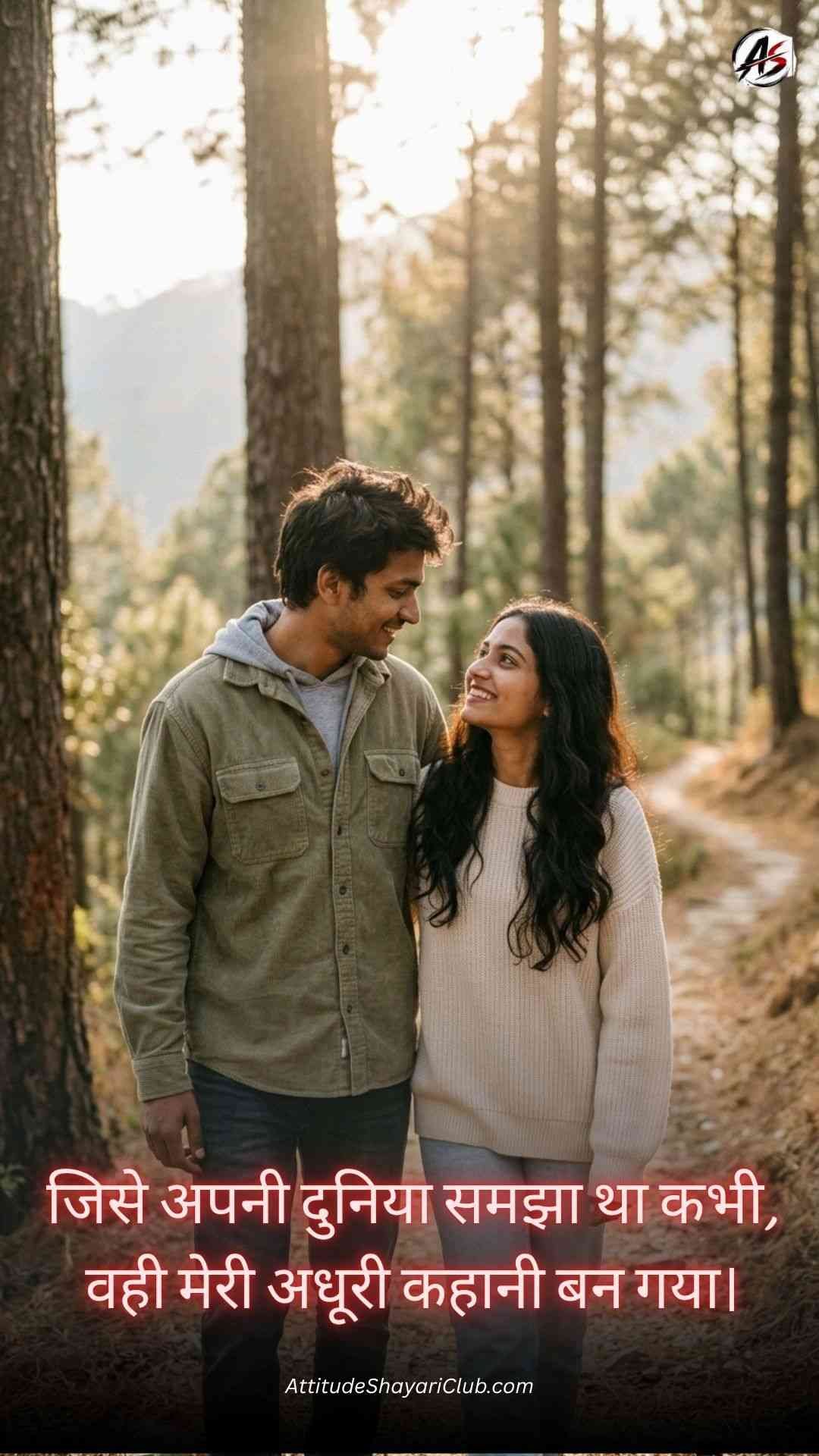 Sad Love Quotes In Hindi 2 Lines​
