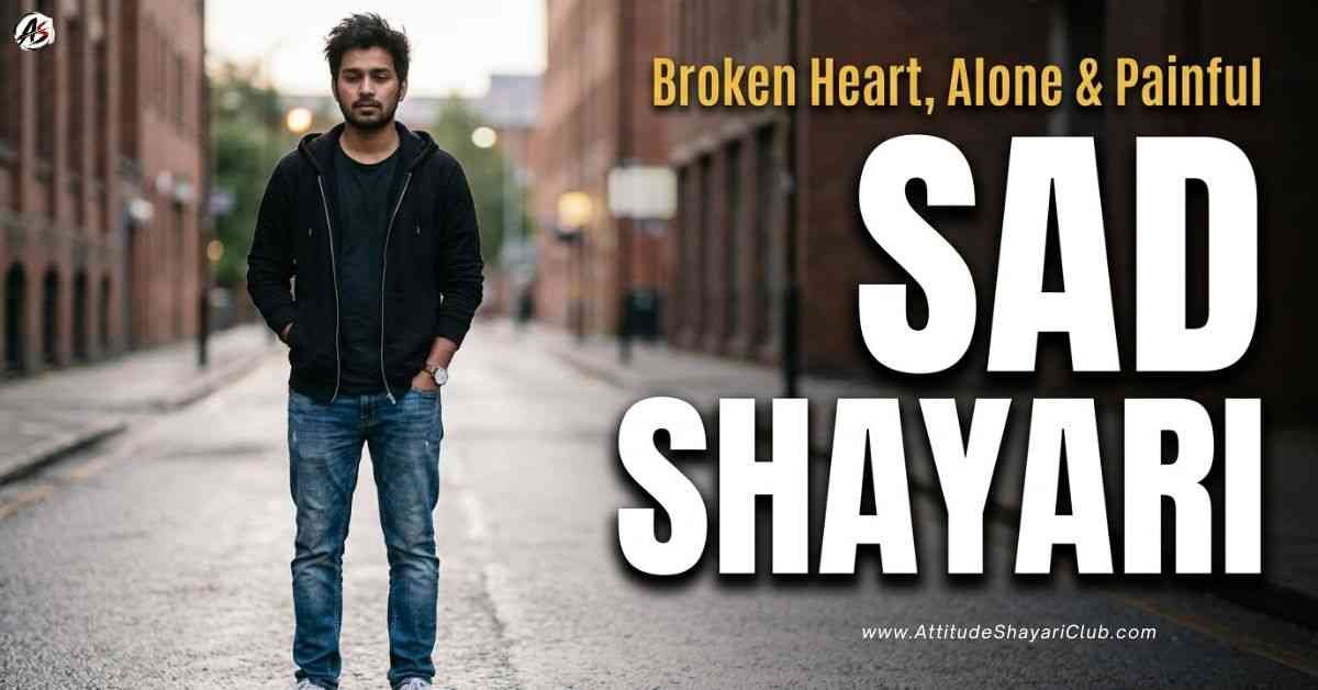 Sad Shayari In Hindi 687+ Broken Heart, Alone & Painful