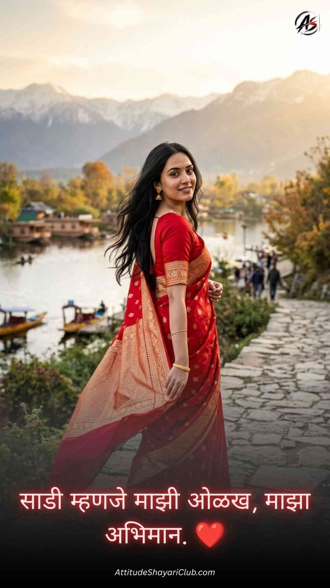 Saree Caption For Instagram In Marathi