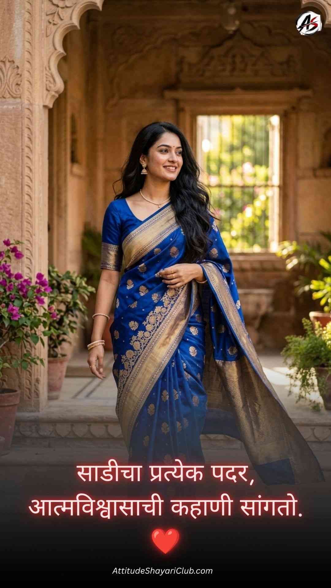 Saree Caption For Instagram In Marathi_New