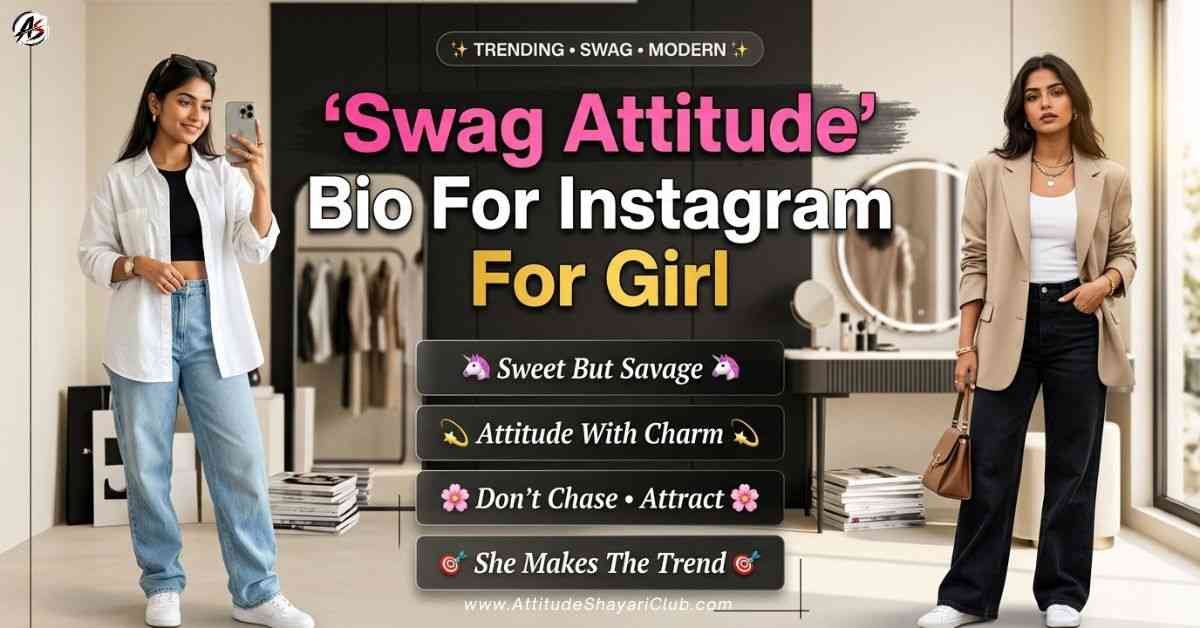 Swag Attitude Bio For Instagram For Girl​